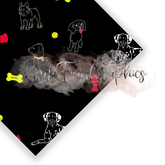 Sketchy Dog Seamless Design
