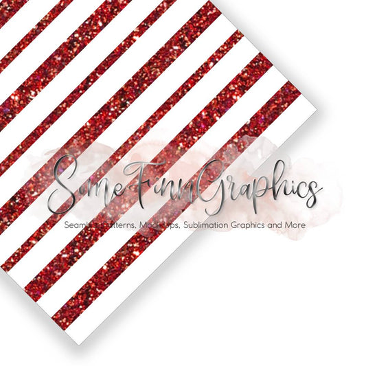 Christmas Glitter Stripes Seamless Design