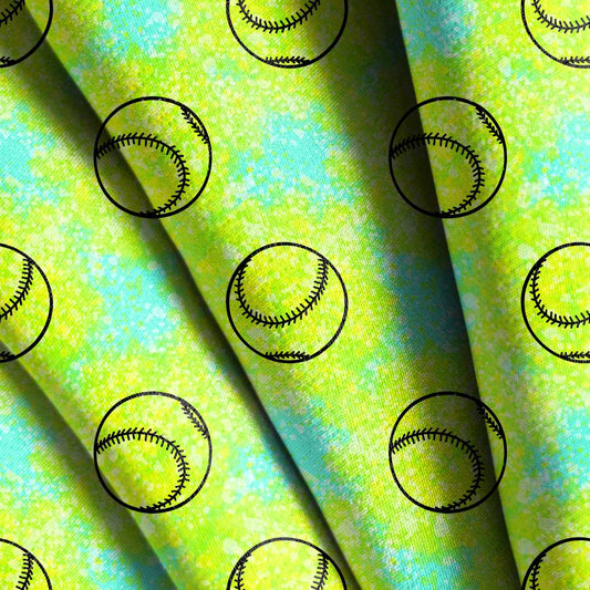 Pitch Please, Softball Neon Seamless Design