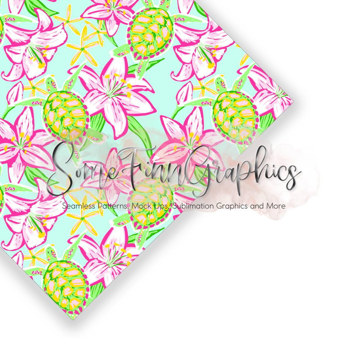 Sea Turtle Seamless Designs