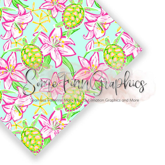 Sea Turtle Seamless Designs