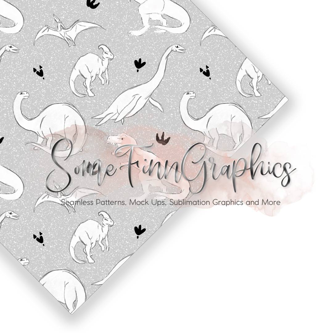Dinosaur Outlines Seamless Design