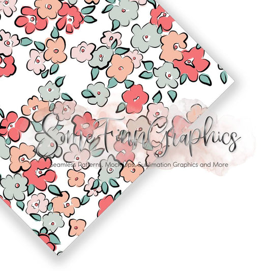 Dainty Floral Seamless Digital Paper