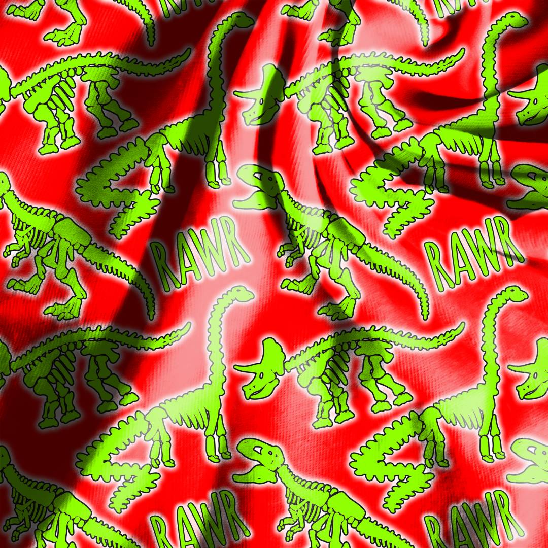 Neon Dinosaur Seamless Designs