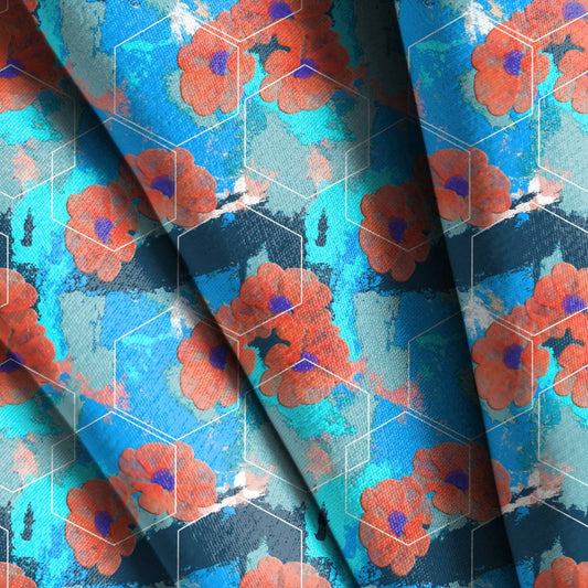 Geo Poppies Seamless