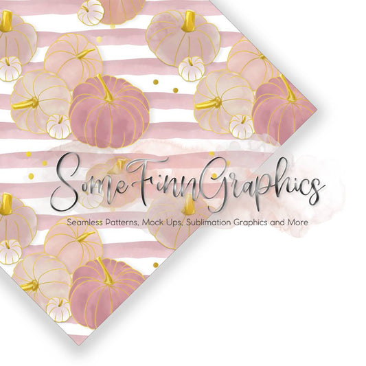 Pink Pumpkin Seamless Design
