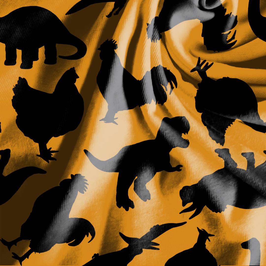 Dinosaur Chicken Toss Seamless Design