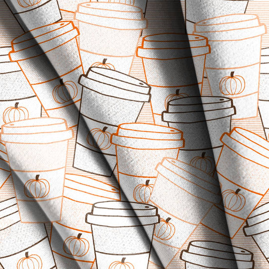 Pumpkin Spiced Coffee Seamless Design