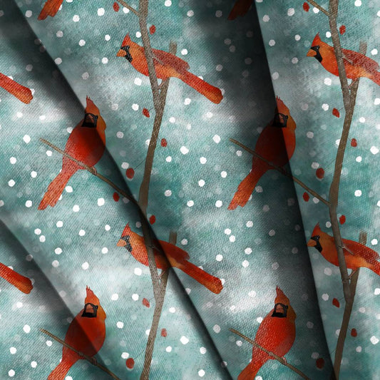 Winter Cardinal Seamless Design