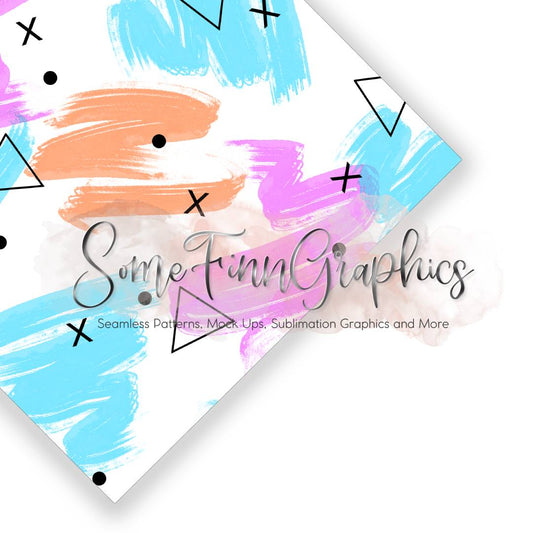 90's Summer Paint Strokes Seamless