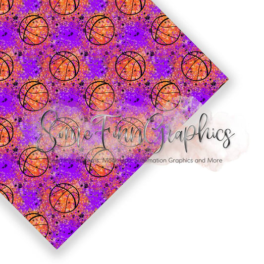 Basketball Neon Splatter Seamless Designs