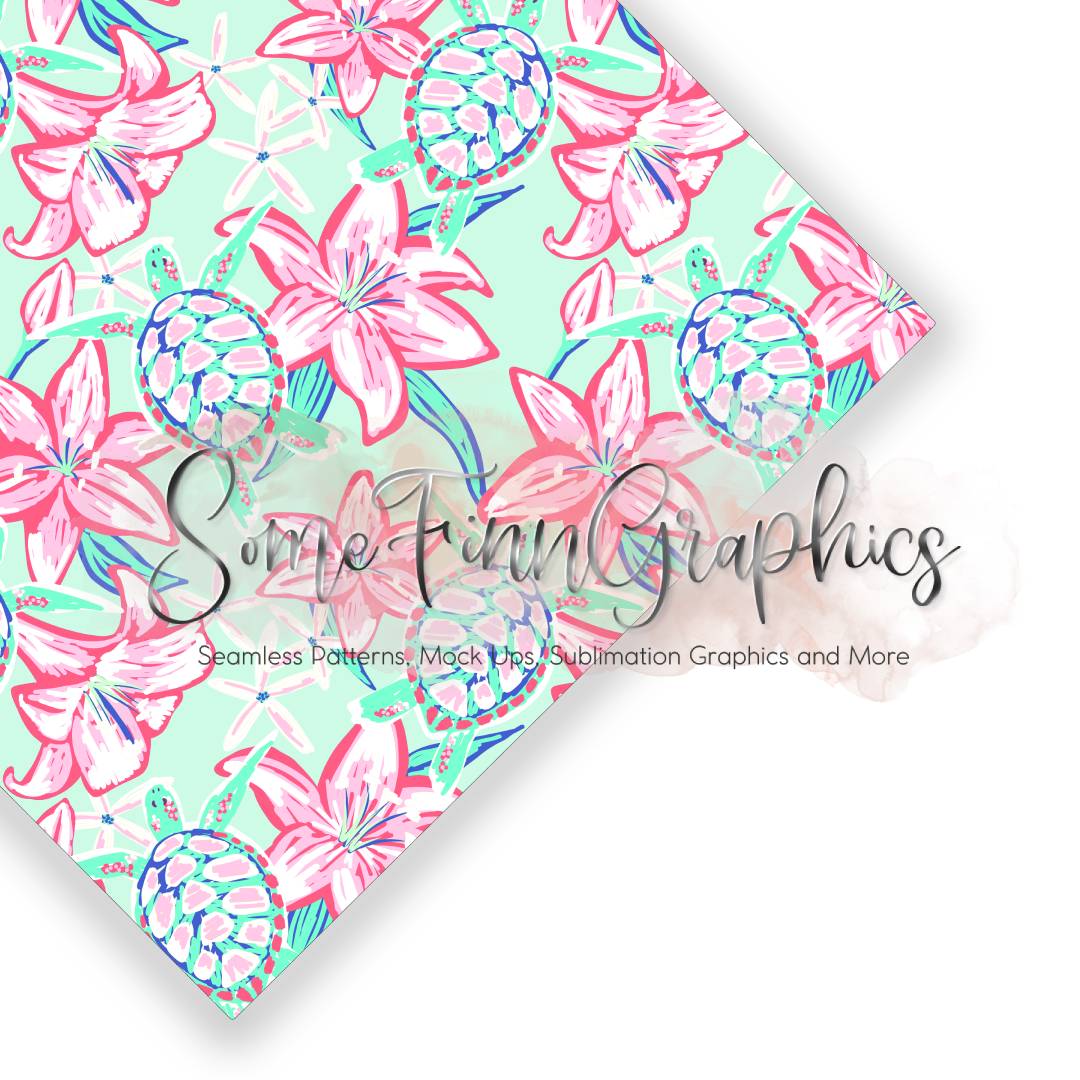 Sea Turtle Seamless Designs