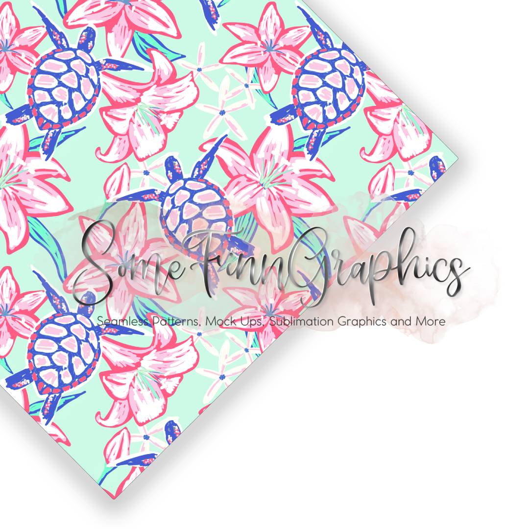 Sea Turtle Seamless Designs