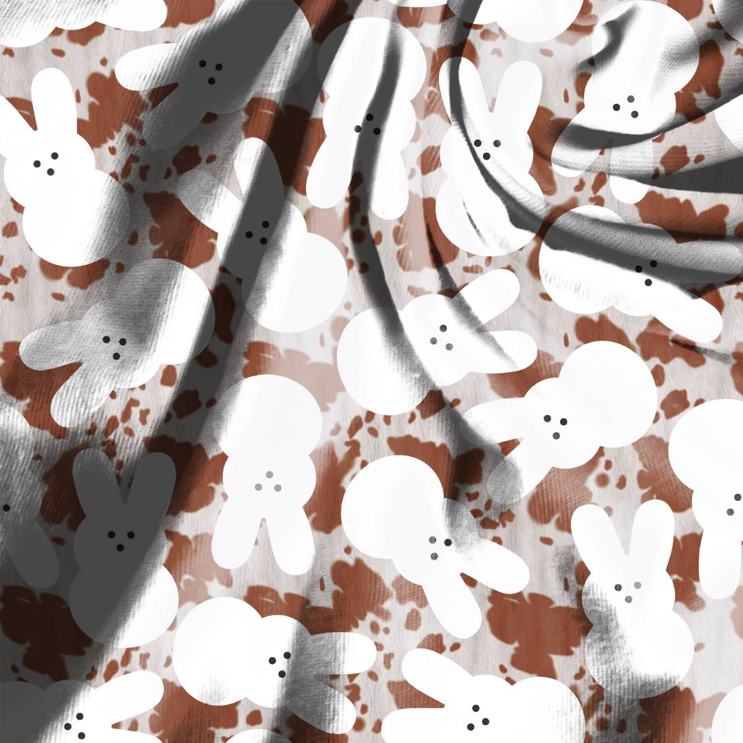 Cowhide Candy Bunny Seamless Design