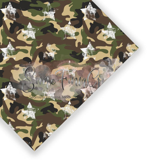 Distressed Stars Camo Seamless Design
