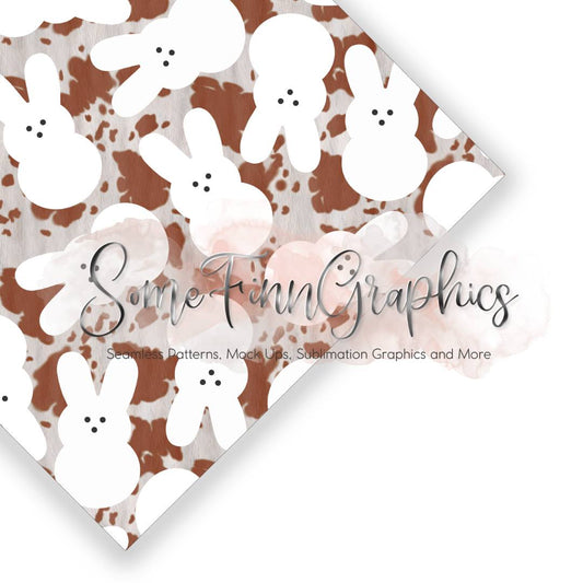 Cowhide Candy Bunny Seamless Design