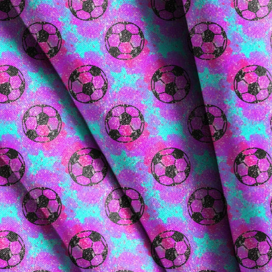 Neon Soccer (Football) Splatter Seamless Design