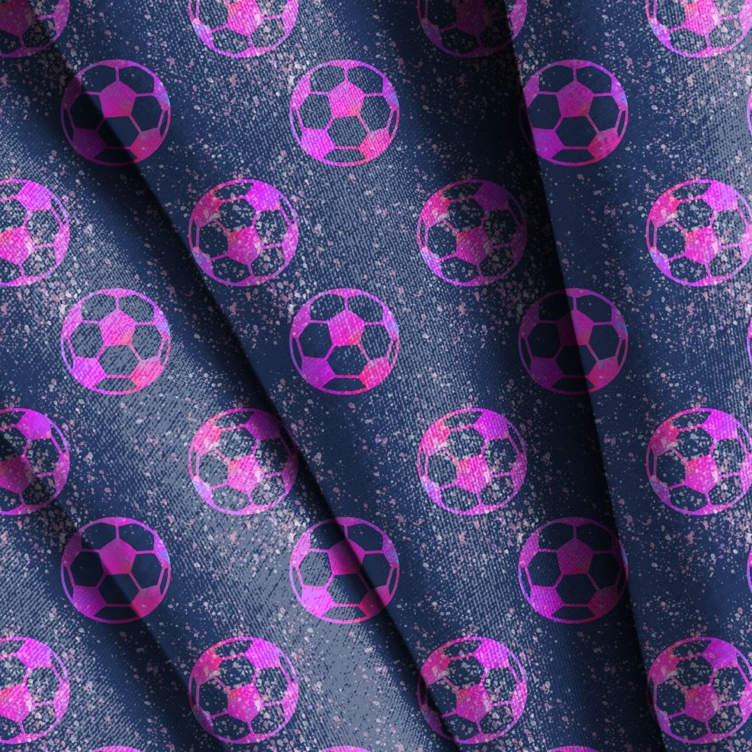 Neon Soccer (Football) Splatter Seamless Design