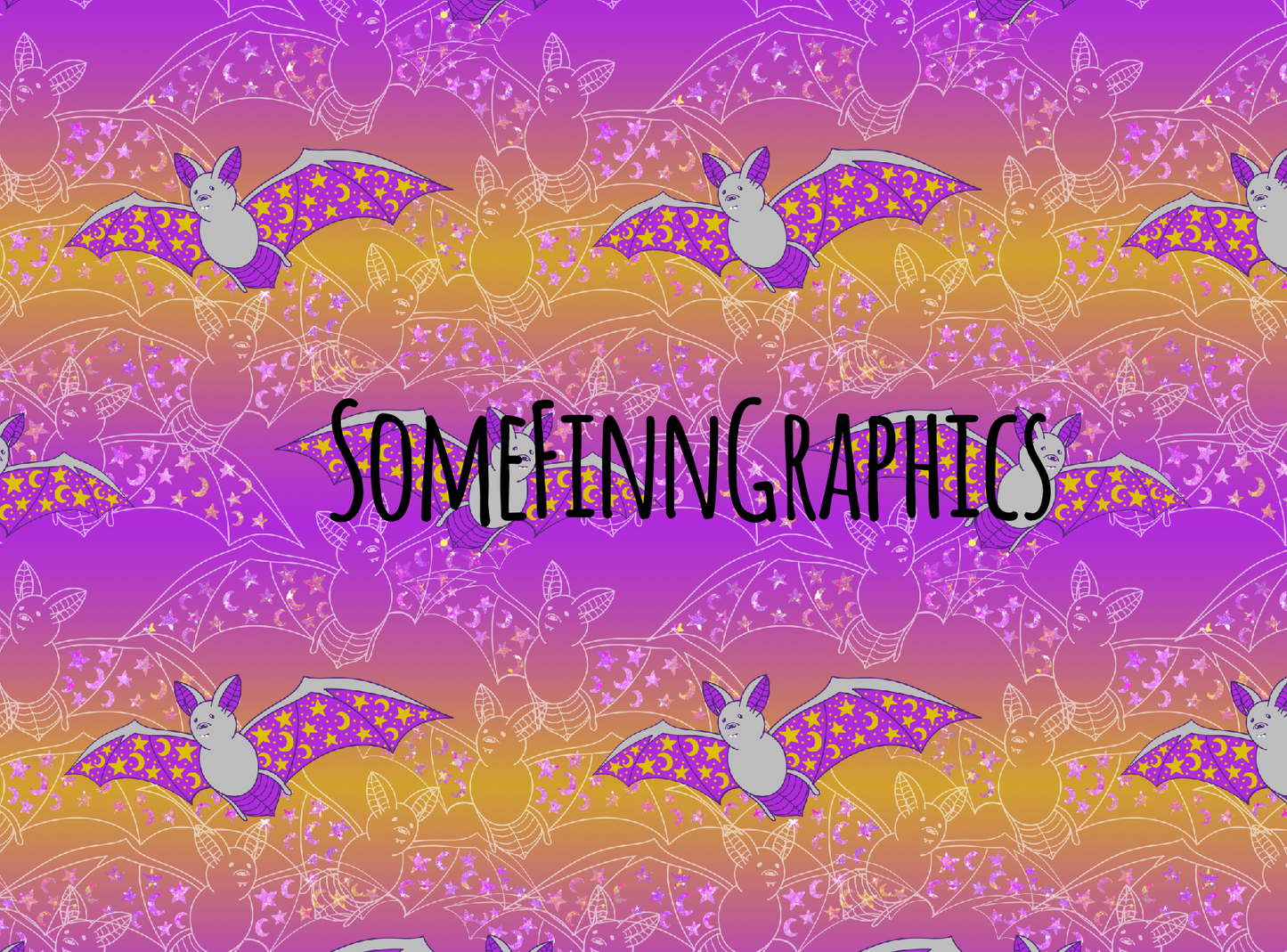 Witchy Bats Seamless Design