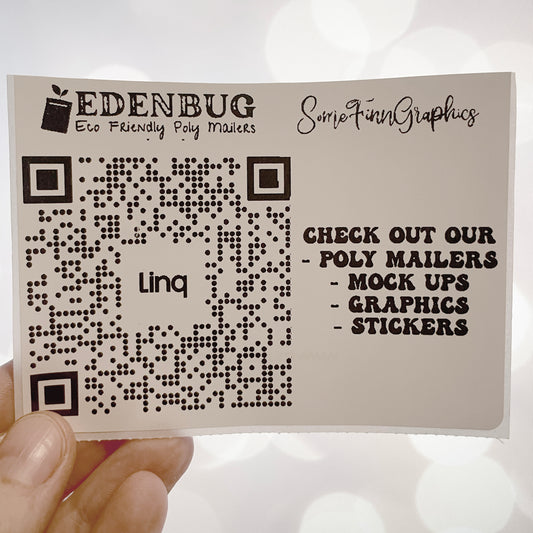 3"x4" Custom QR Logo Stickers