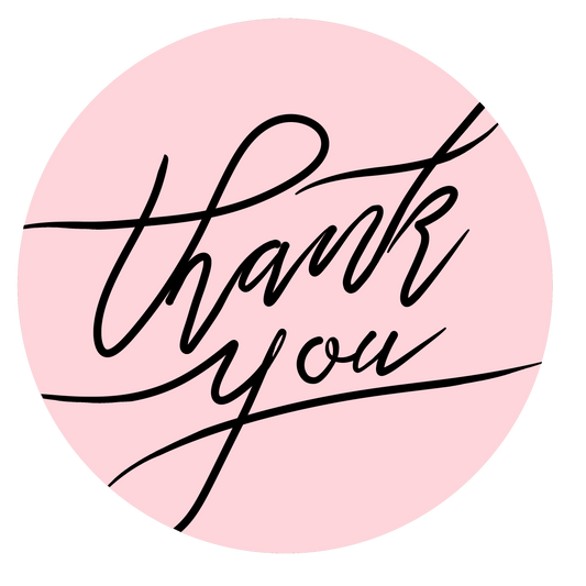 2" Thank You Stickers for Poly Mailers