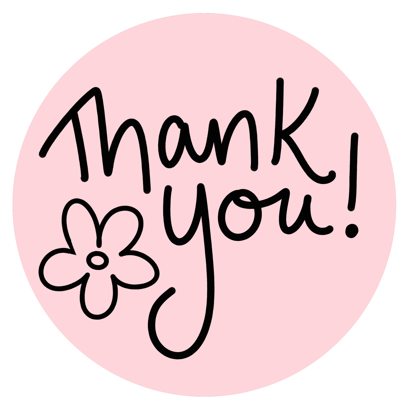2" Thank You Stickers for Poly Mailers