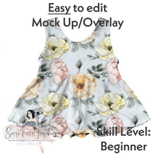 Realistic Peplum Tank Mock Up