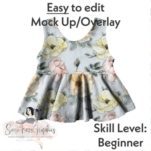 Realistic Peplum Tank Mock Up