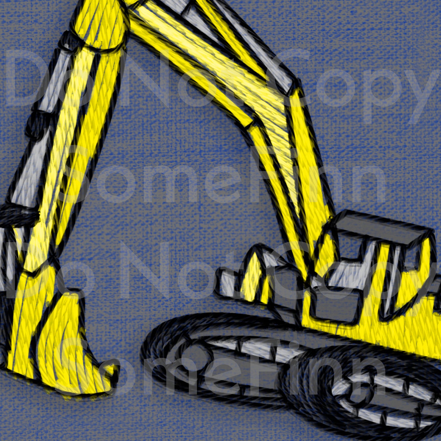 Embroidery Construction Vehicle Seamless