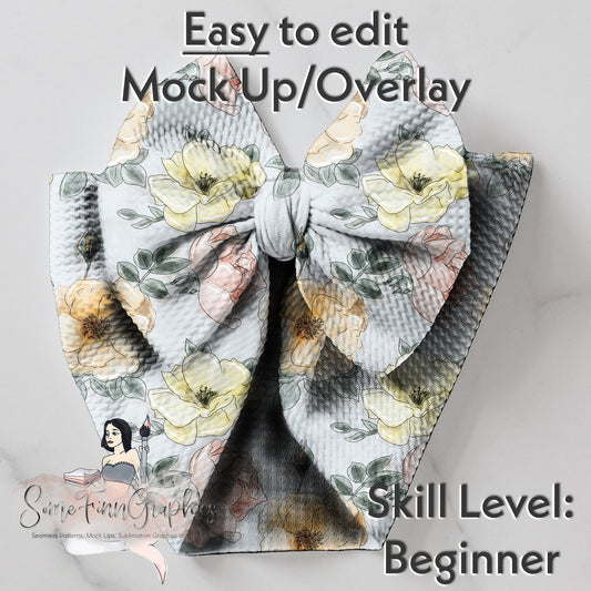 Realistic Headwrap Bow Mock Up