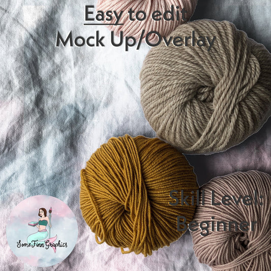 Realistic Fabric With Yarn Mock Up