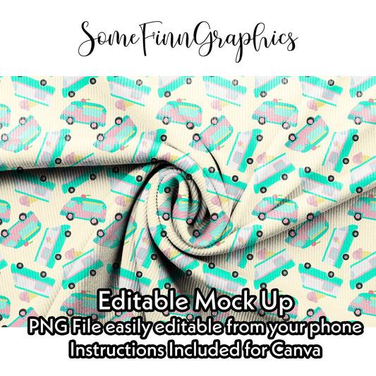 Realistic Fabric Twirl Mock Up