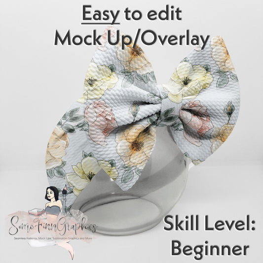 Realistic Headwrap Bow Mock Up