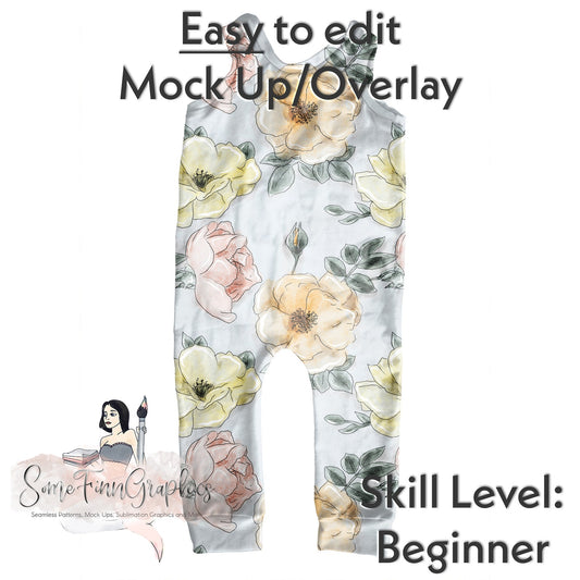 Realistic Sleeveless Romper Mock Up