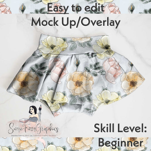 Realistic Skirted Bummies Mock Up
