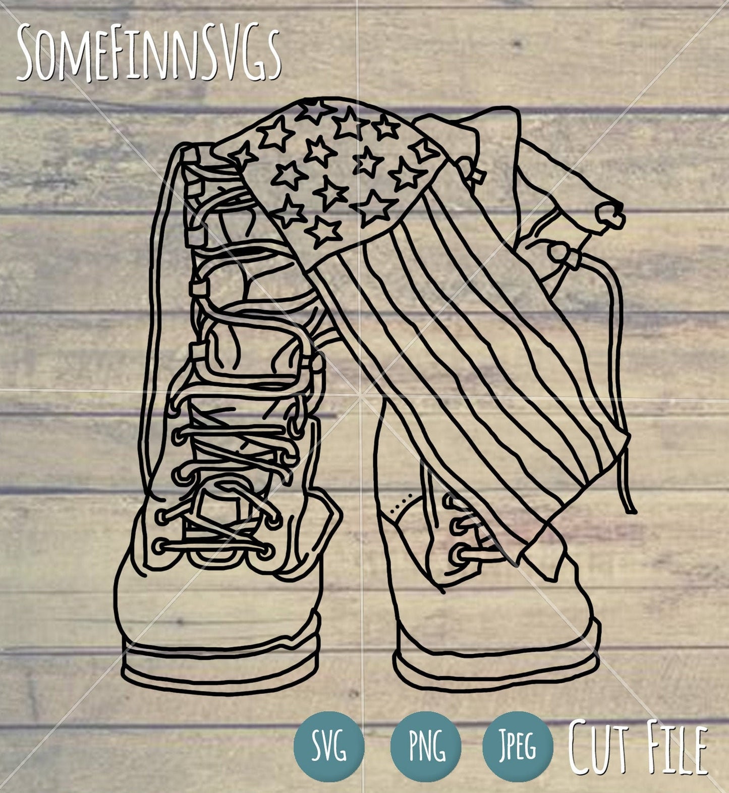 Military boots SVG