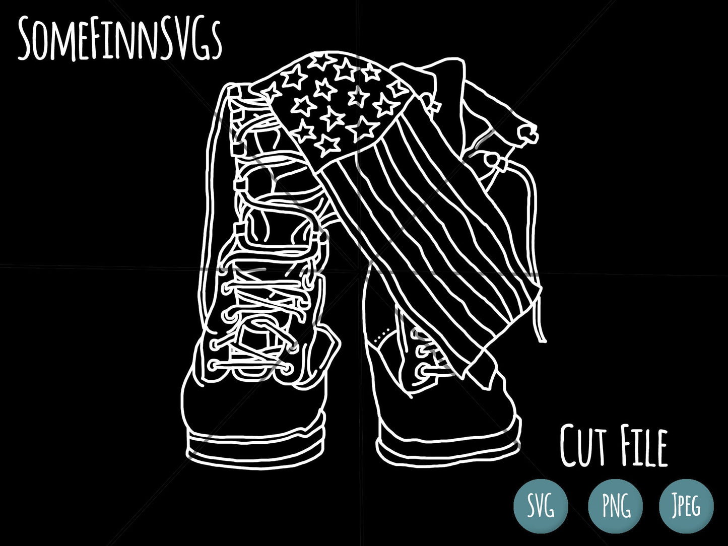 Military boots SVG