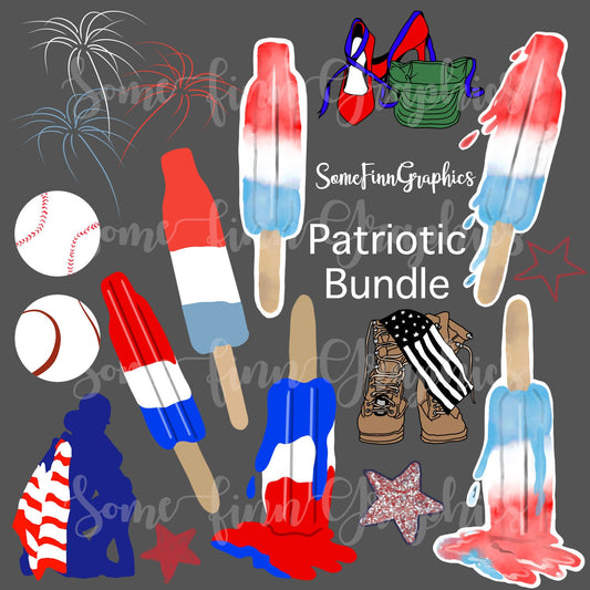 Bundle 4th of July Sublimation Clip Art