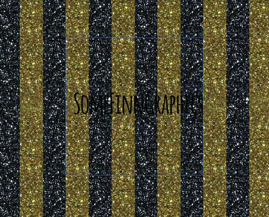 Black and Gold Glitter Stripes
