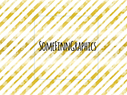 Gold Snowflake Stripes