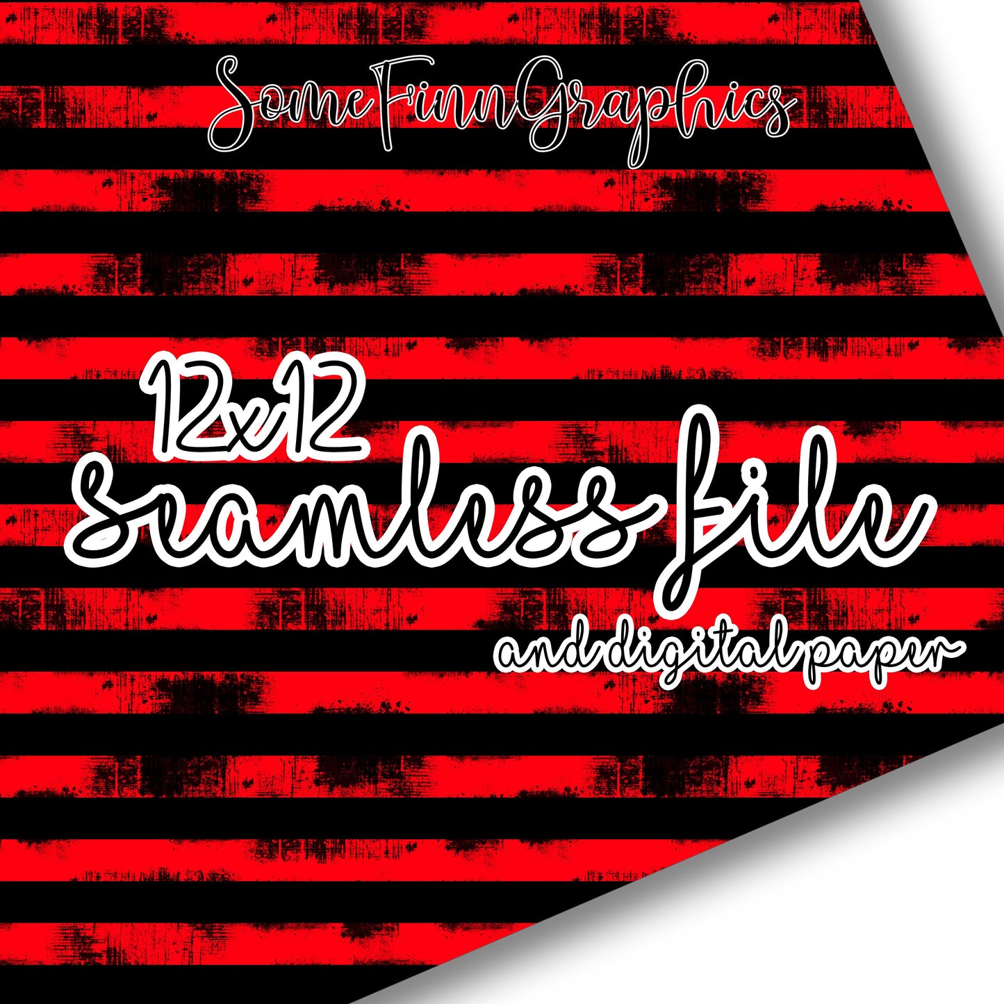 Distressed Red and Black Stripes