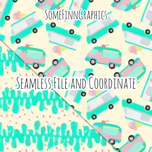 Ice Cream Truck Seamless Design