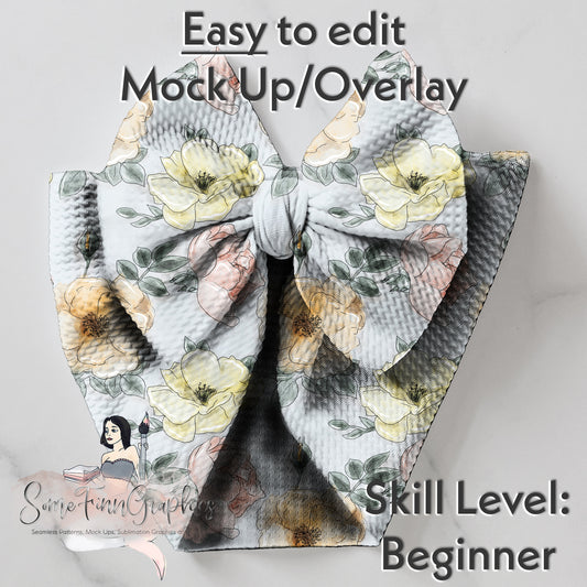 Realistic Bow Head Wrap Mock Up