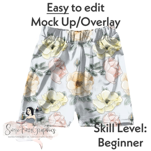 Realistic Board Shorts Mock Up