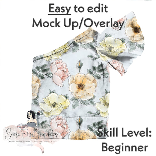 Realistic Flutter One Shoulder Top Mock Up