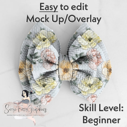 Realistic Triple Layered Bow Mock Up