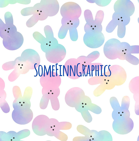 Pastel Tie Dye Candy Bunny