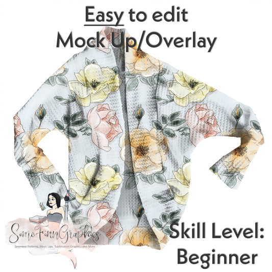 Realistic Waffle Sweater Mock Up