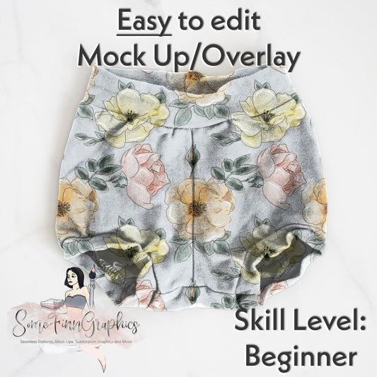Realistic Bummy Shorts Mock Up