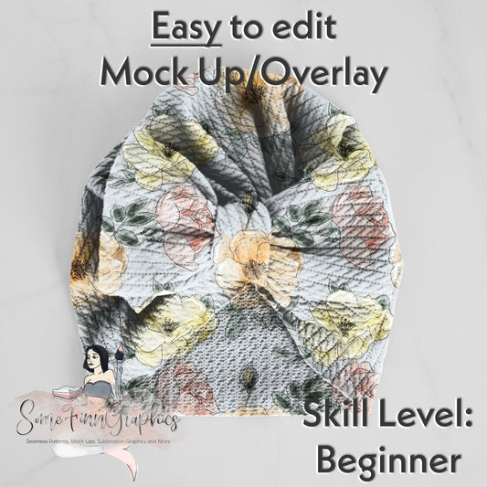 Realistic Bow Turban Mock Up